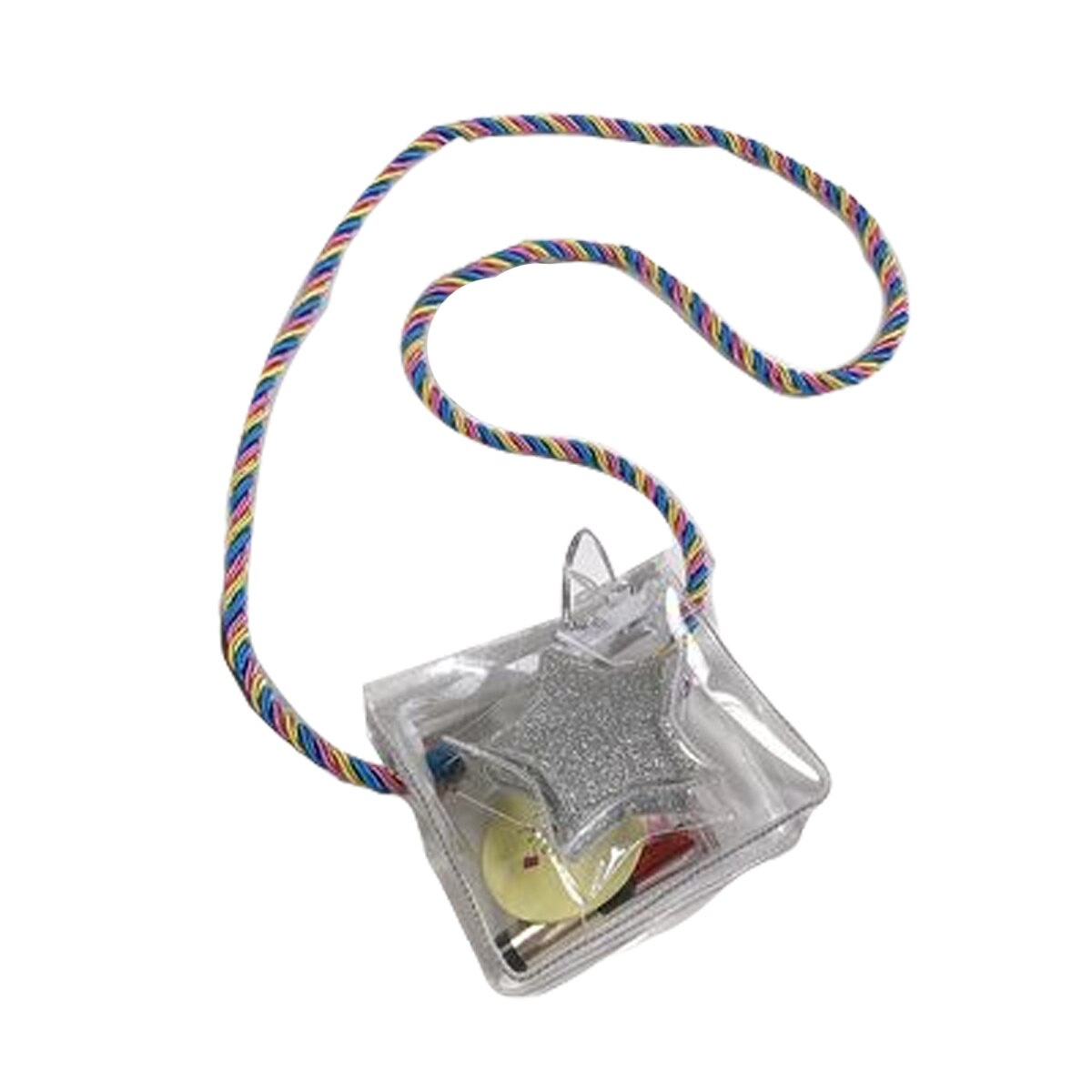 Mini meisjes handtas transparante schoudertassen kleine meisjes pvc tassen portemonnee verjaardag prinsessentas: Duidelijk