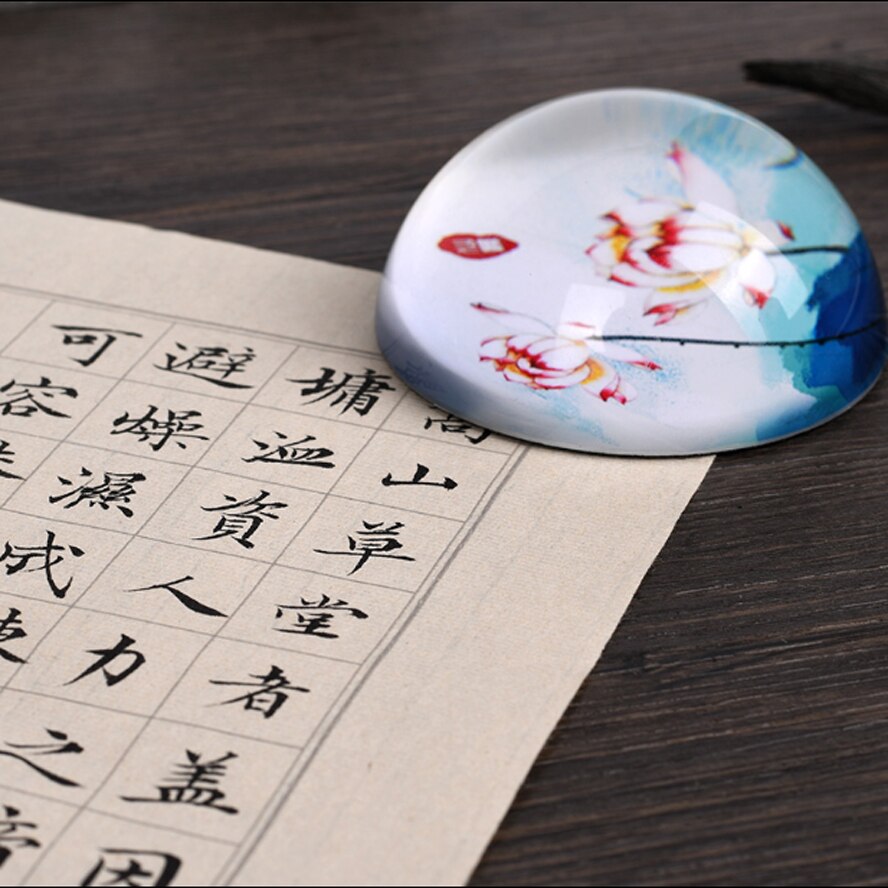 Creatieve Chinese Presse-papier Voor Schilderen Kalligrafie Glas Papier Gewicht Art Tekening Levert Art Set