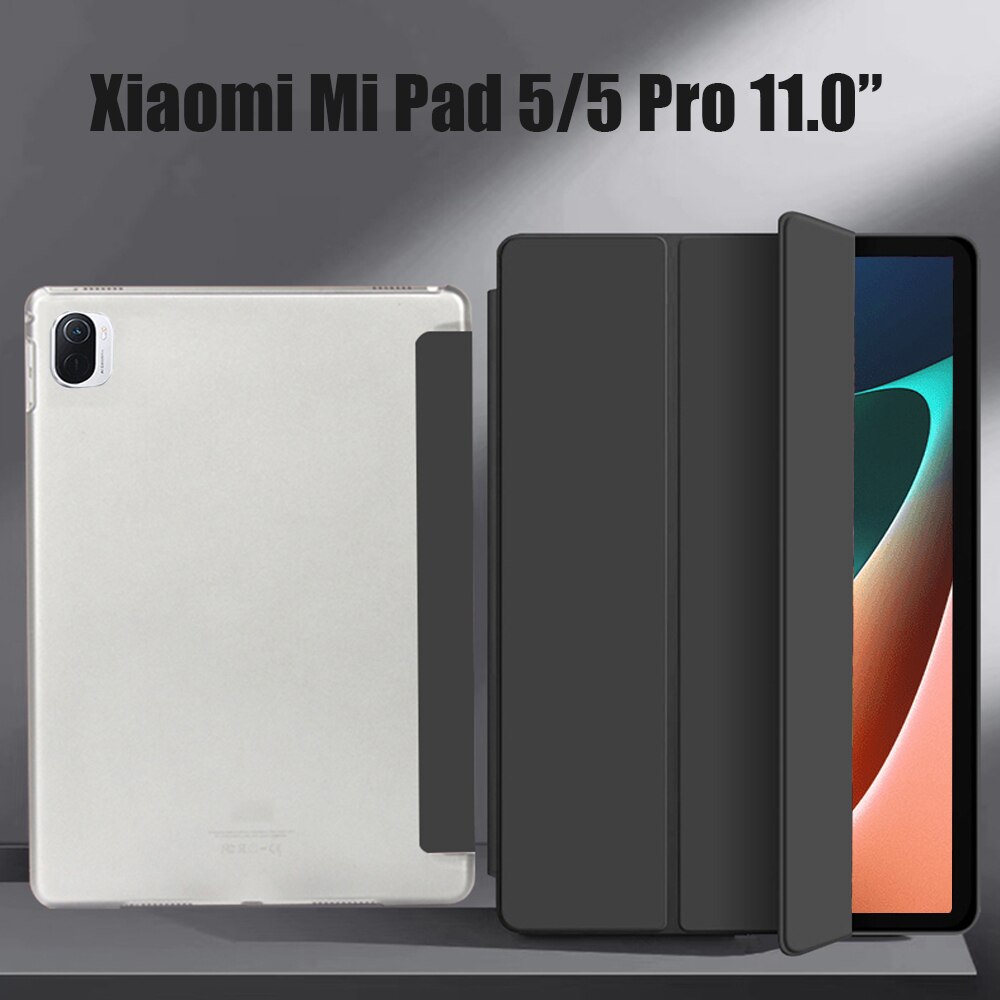 Tablet Case Voor Xiaomi Mipad 5 Pro / Pad5 Smart Case Mi Pad 5 Ultra Dunne Tablet Lederen Tri-fold Shell Cover Voor Mipad 5 5Pro
