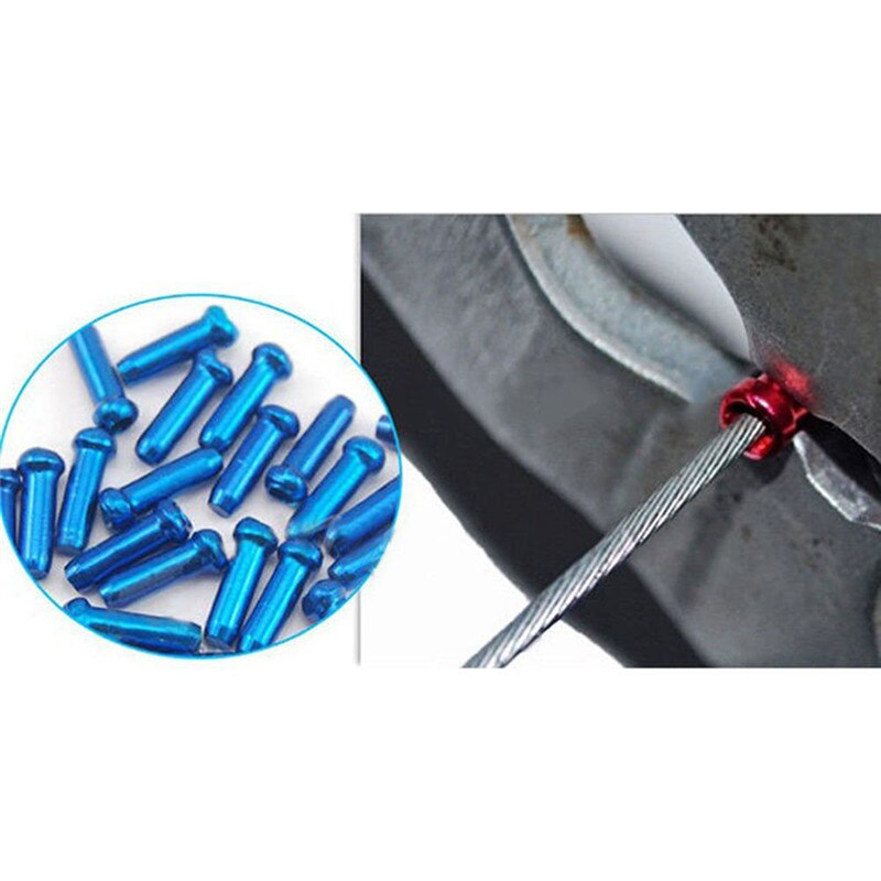 10 stk cykelbremse gear kabel ferrule cap kabel ender cykel indvendig wire legering crimps nippel cover cykel tilbehør 4 farver