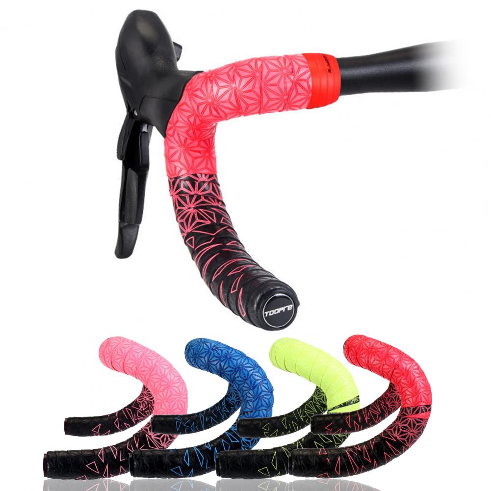 Reliable Elastic Skin-friendly Chrysanthemum Pattern Road Bike Handle Bar Wrap Handlebar Tape Handle Bar Tape 1 Pair