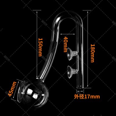 Erityinen lasiputki lilja pioni spin pintakerääjä sisäänvirtaus ulosvirtaus 13mm 17mm akvaario vesi kasvisäiliö suodatin mini nano: Pioni plus 17mm