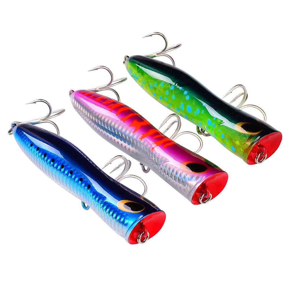 Popper Fishing Lure Bait Weights13.5CM 34.5g Hard Bass Fishing Tackle Topwater Lure Pesca Whopper Trolling Articulos De Pesca
