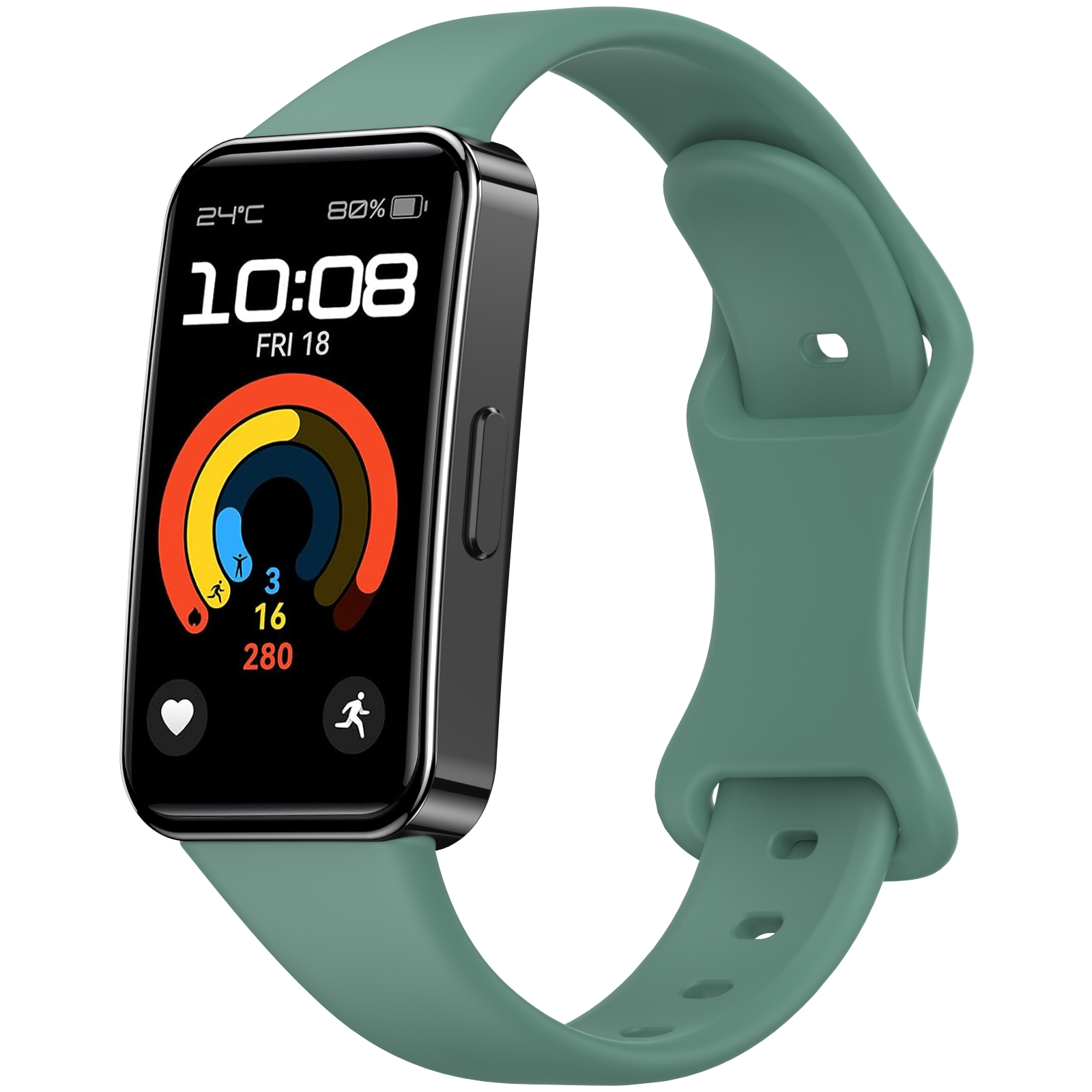 Blød Silikone Rem til Huawei Band 9 8 - Sport Åndbar Urrem Udskiftning Armbånd: Rød sort / 12mm