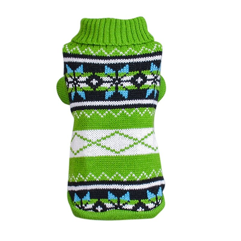 Huisdier Gebreide Trui Hond Herfst En Winter Warm Kostuum Plaid Hond Verdikking Trui Puppy Trui Jumper Kleding Kleding: Groen / XL
