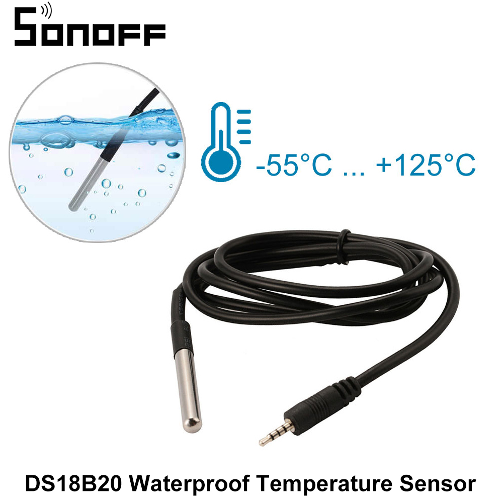 Sonoff TH10 Wifi Smart Draadloze Schakelaar Ondersteuning Temperatuur En Vochtigheid Monitoring Via Si7021 AM2301 Ondersteuning Alexa Google Thuis: DS18B20 Sensor