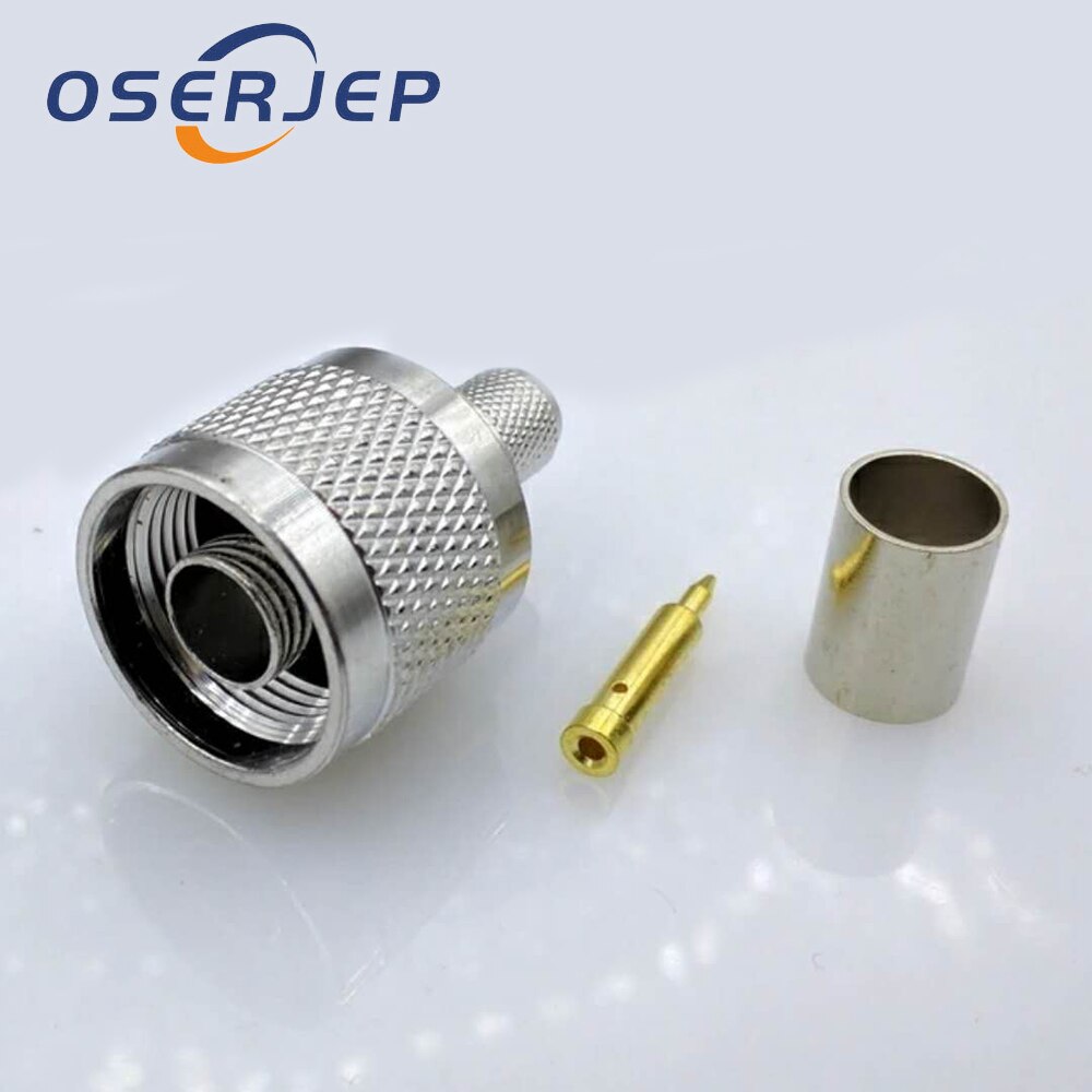 10 Stks/partij N Connector N-Type Male Connector Rf Coaxiale Connector RG58 Coaxiale Adapter N-J-3 Voor Mobiele Booster