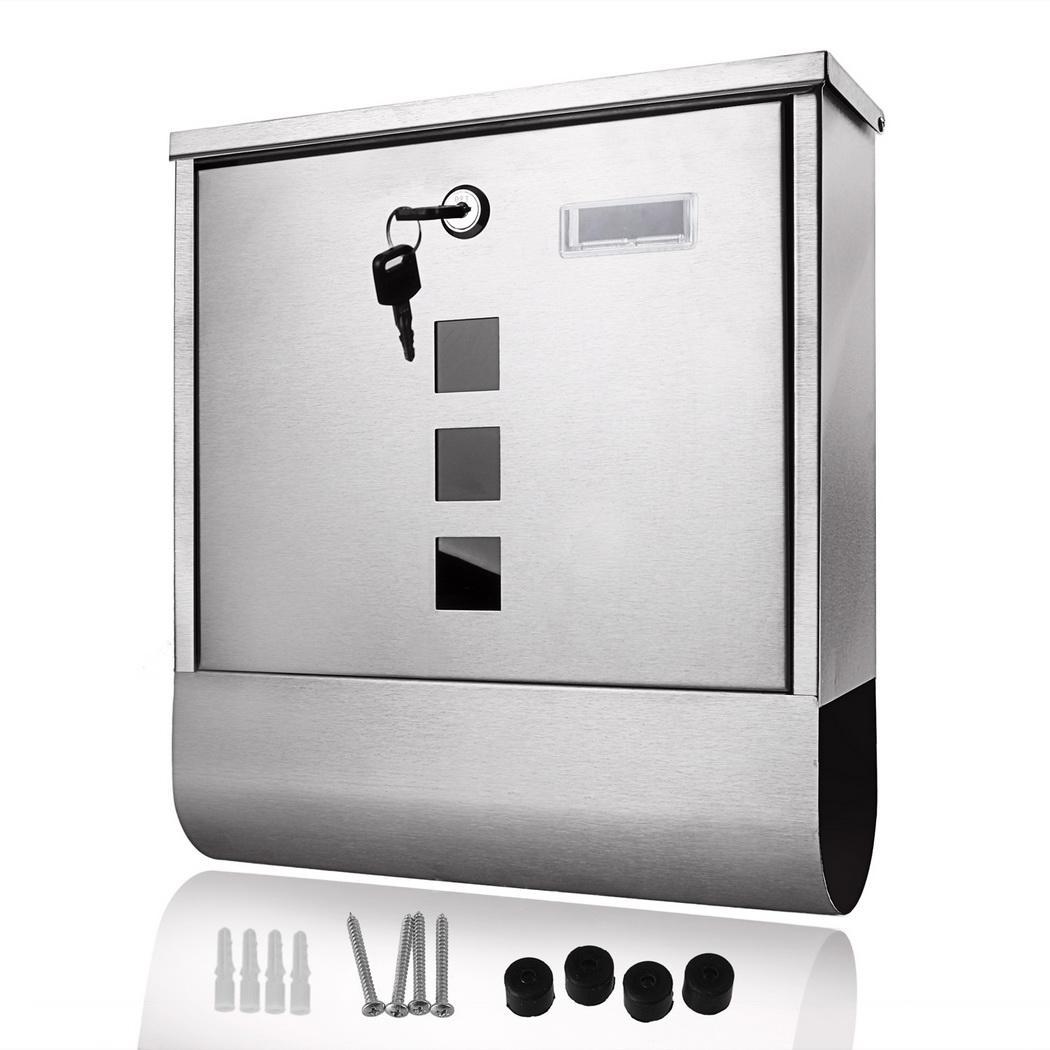 Wall Mounted Mailbox Stainless Steel Letterbox Mailbox Mail Post Box Home Decoration