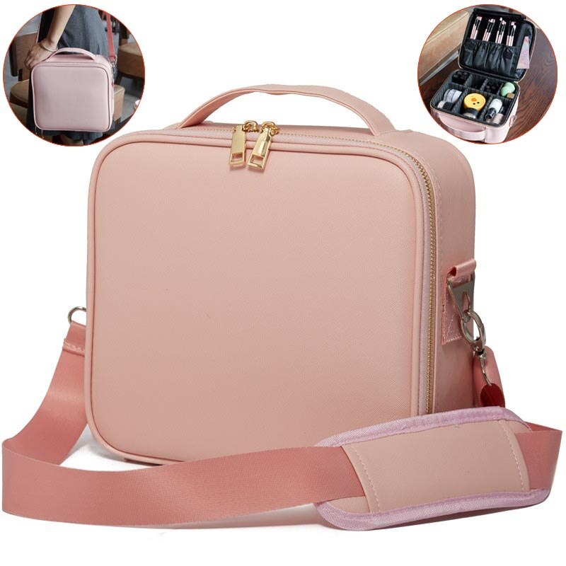 Femmes cosmétique sac étui voyage maquillage organisateur stockage valise boîte cosmétiques pochette sacs beauté étui pour esthéticienne