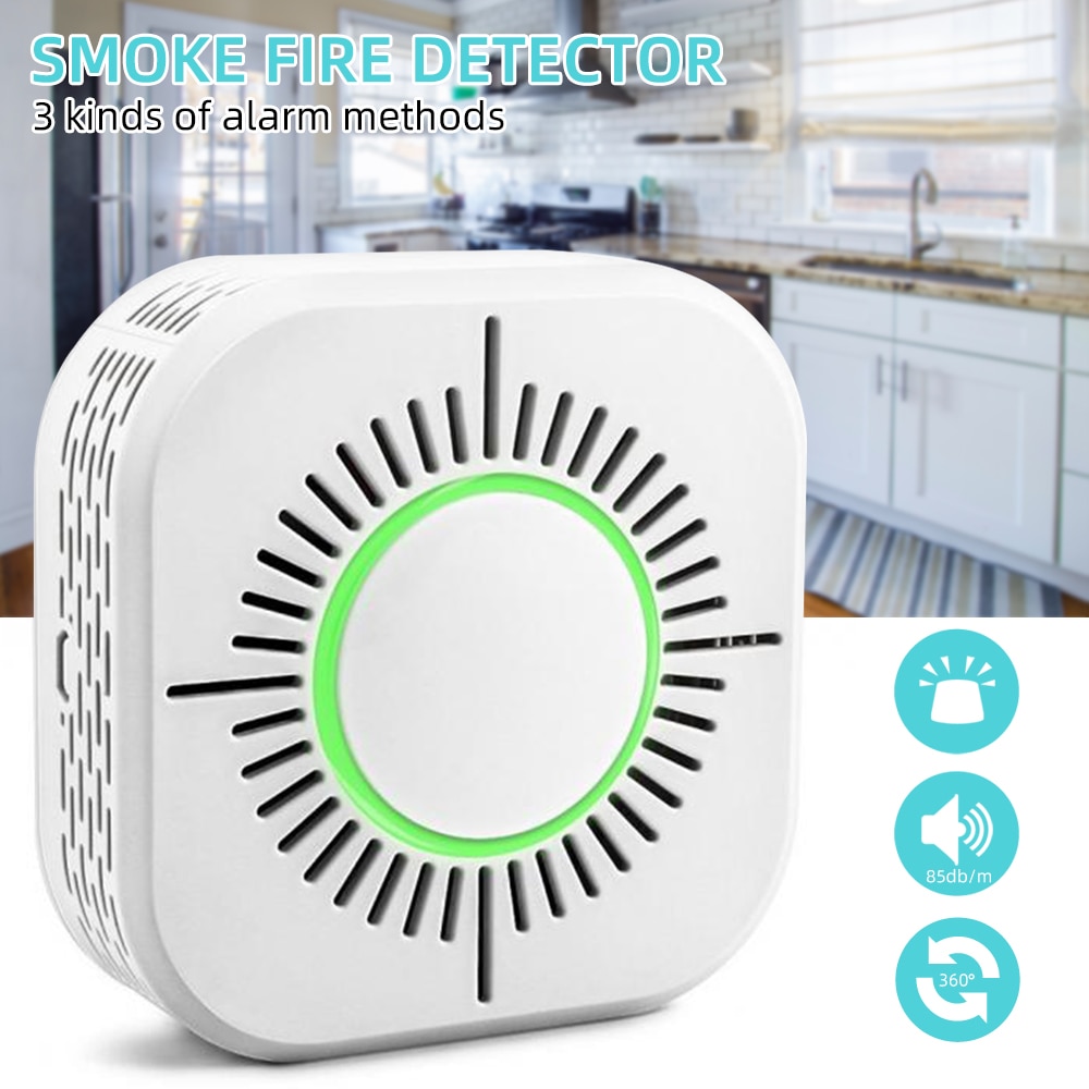 360 Degree Smoke Anti-Fire Detector Wireless Sensor Fire Alarm For Home Office Security Fire Equipment