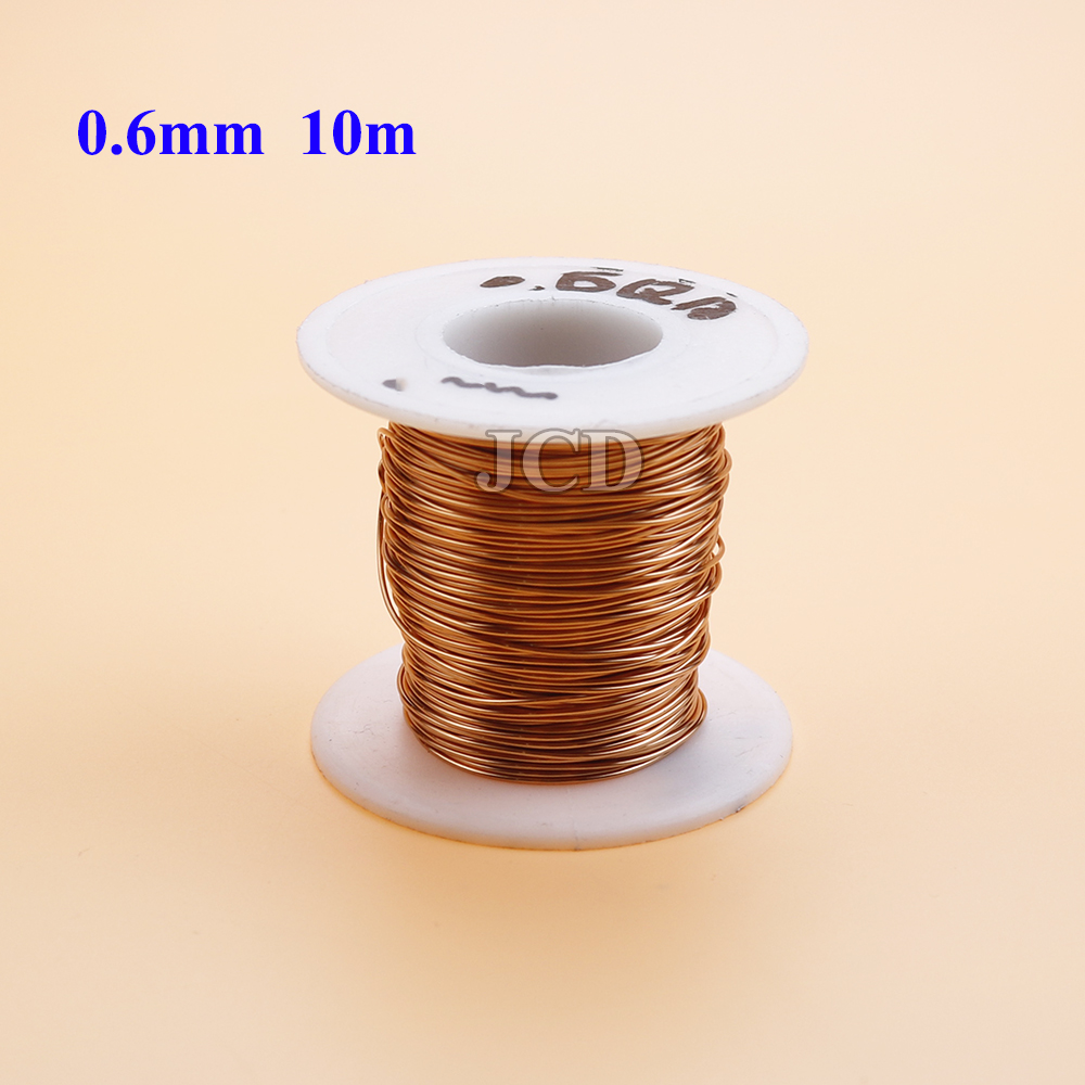 10m/50m/100m enameled copper wire enameled wire electromagnetic coil winding wire manufacturing electromagnet copper wire: Silver