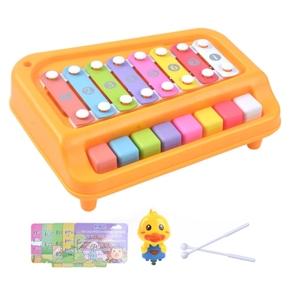 2-in-1 Kid Paino Toy Knock On Keyboard 8-Tone Musical Instrument Early Education Toy