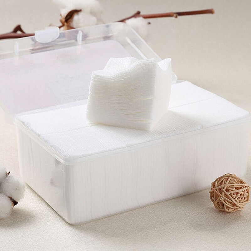 Toallitas desechables de algodón para maquillaje, almohadillas desmaquillantes suaves, papel de limpieza Facial ultrafino, 1000 unids/set por juego