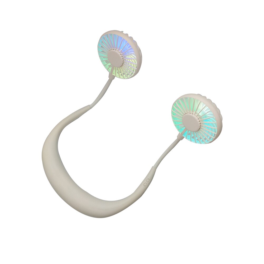 Glowing Handheld Fan Innovative Portable Mini USB Rechargeable Halter Fan Student Office Desktop Hand Holding USB Fan