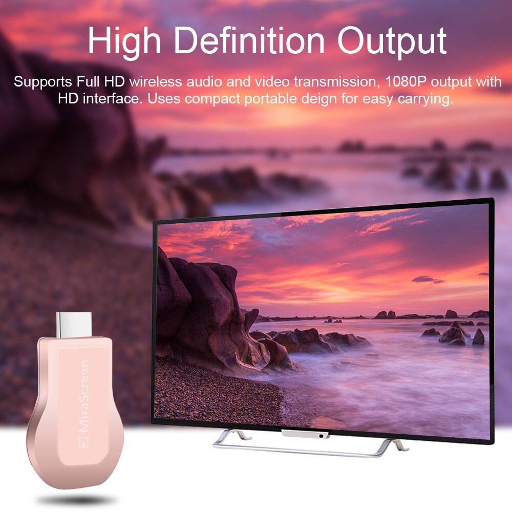 Mirascreen Draadloze Hdmi Tv Dongle Media Player Tv Stick Ondersteuning Miracast Airplay Dlna Full 1080P Media Tv Stick In voorraad