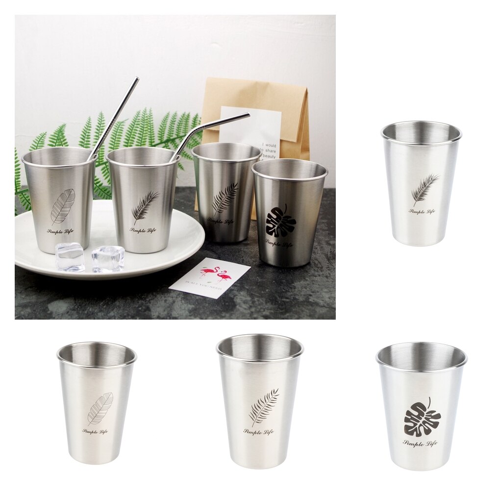 Stainless Steel Beer Mug Coffee Juice Mug Water Mug Cup 350 /500ml Adult Kid