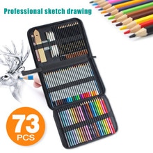 Pencils and Sketch Set Kit Complete Artist Kit Includes Zippered Carry Case Art Student Drawing NC99