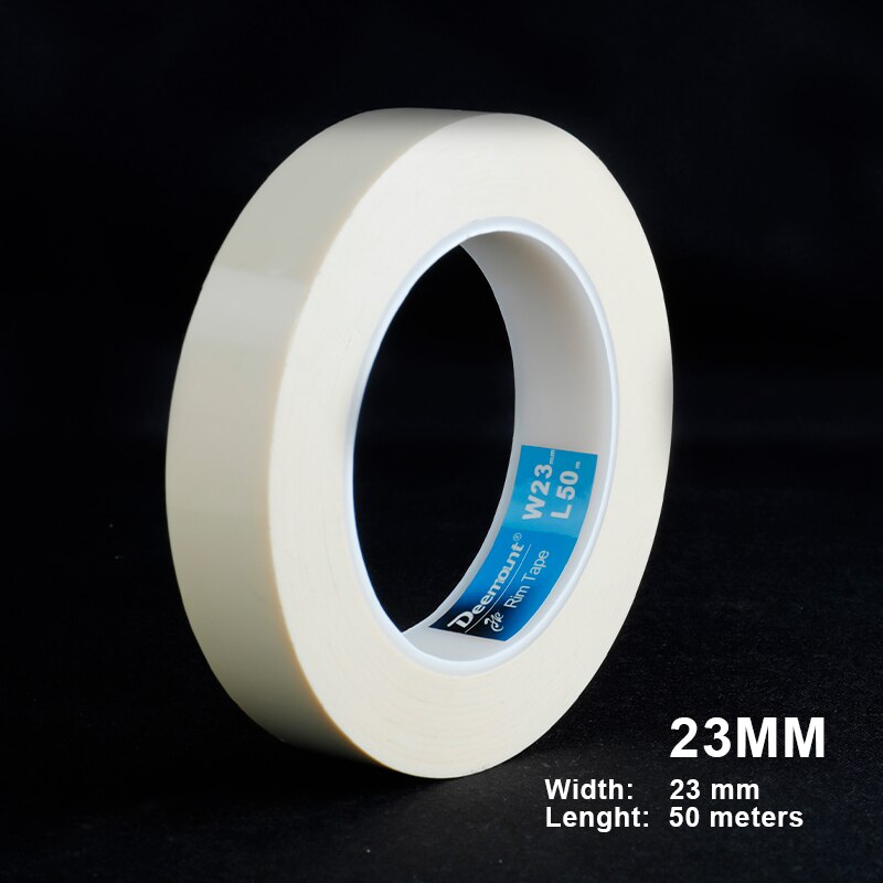 Deemount Tensilized Strapping Tape for MTB Bicycle Tubeless Rim 50m Long 16/18/21/23/25/27/29/31/33/35mm Width For Options: W23mm 50M