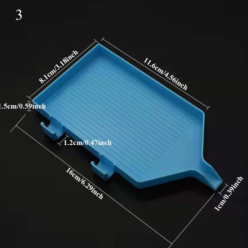 1Pc Large Capacity Point Drill Diamond Painting Tray Plate Embroidery Tool Accessories Organizer Storage Container for Beads: Ivory