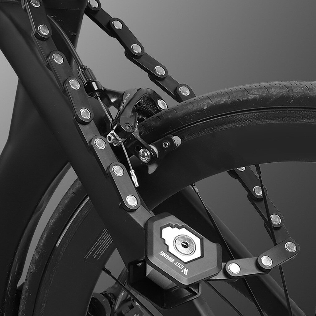 Foldable Bike Lock With 3 Keys Hamburg-Lock Alloy Anti-Theft Strong Security Bicycle Folding Lock Mount Bracket Bike Chain Lock