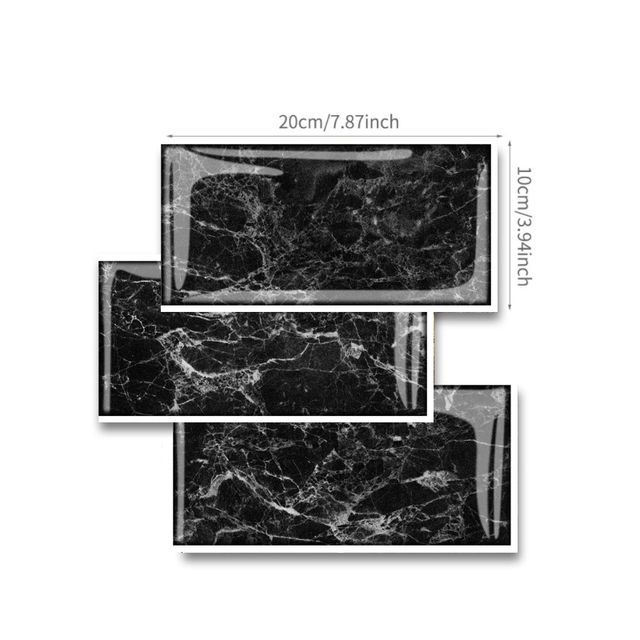 Pvc Zelfklevende Muursticker Tegel Sticker Keuken Badkamer Woonkamer Diy Decoratieve Behang Waterdicht En Oilproof: Pattern 4