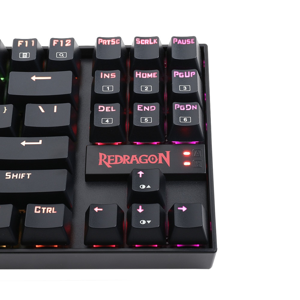 Redragon k552 teclado de jogo, teclado mecânico 87 teclas rgbled retroiluminado para computador mecânico com interruptores azuis