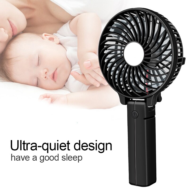 Foldable Hand Fans Battery Operated Rechargeable Handheld Mini Fan Electric Personal Fans Hand Bar Desktop Fan