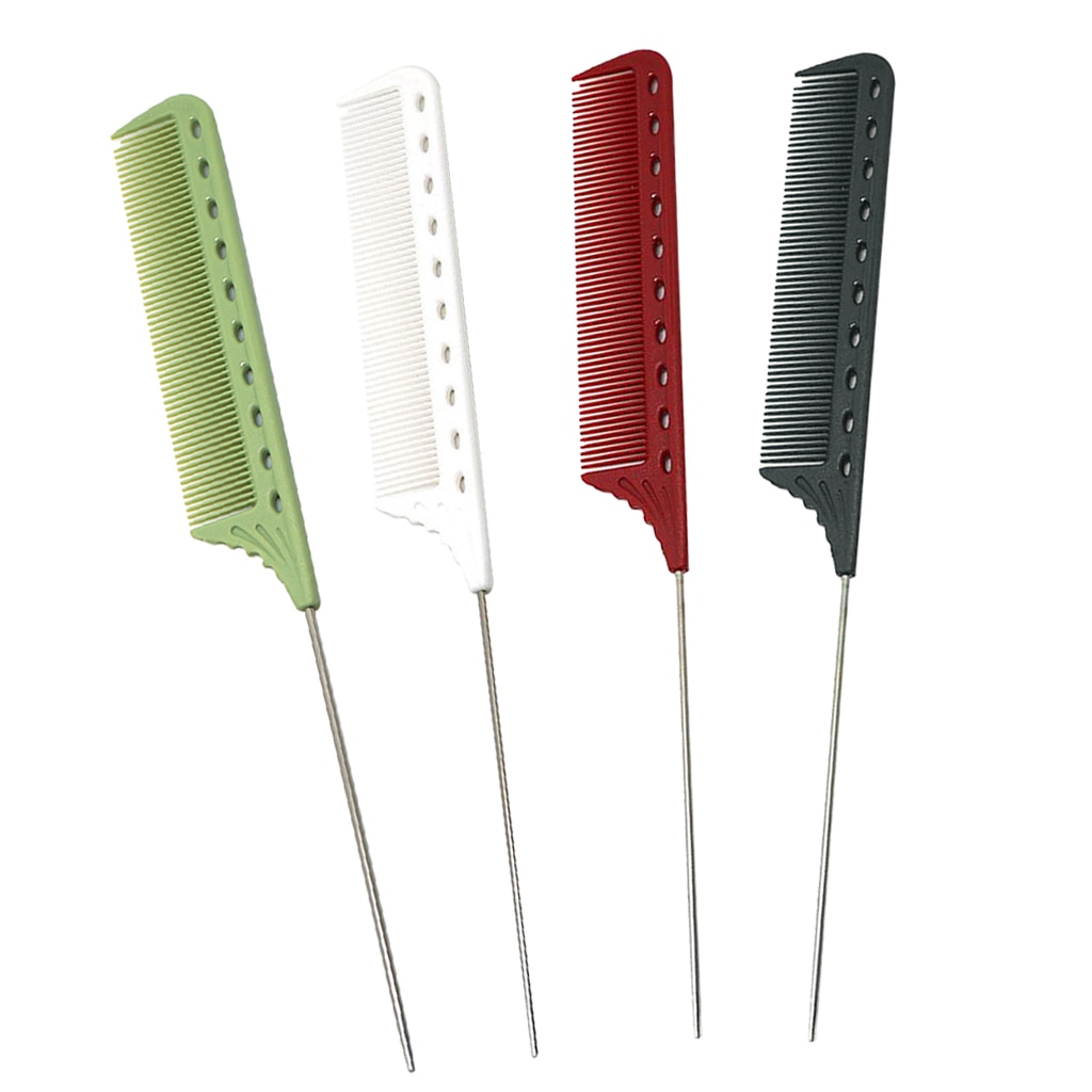 Peines para resaltar el peine de tinte para salón de casa, peluquería cuidado del cabello, peine de cola de ratón de estilo antiestático con dientes finos