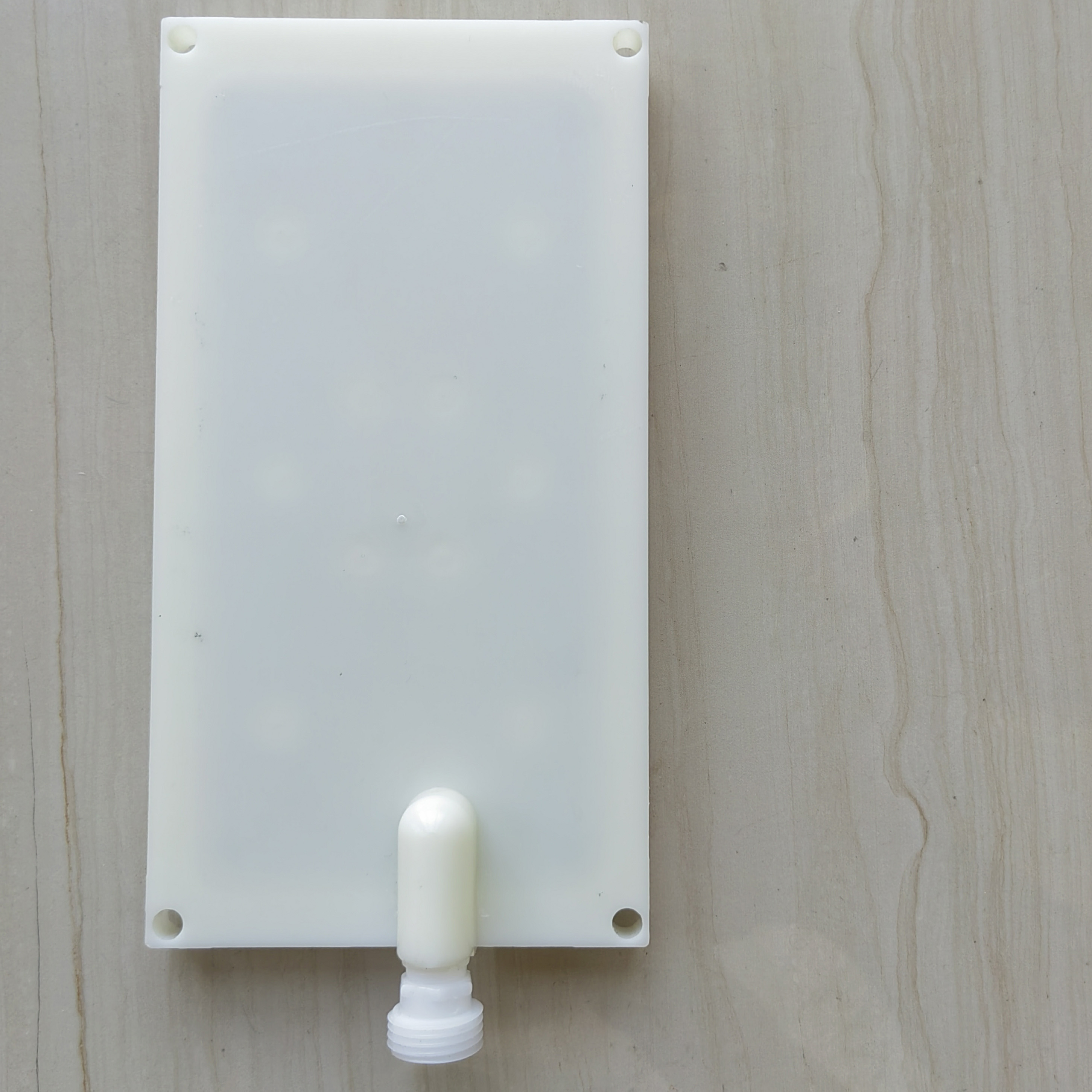 Pommeau de douche rectangulaire ABS 20,5x10,9cm, 5x10 trous, accessoires de pomme de douche à pulvérisation supérieure, interface G1/2