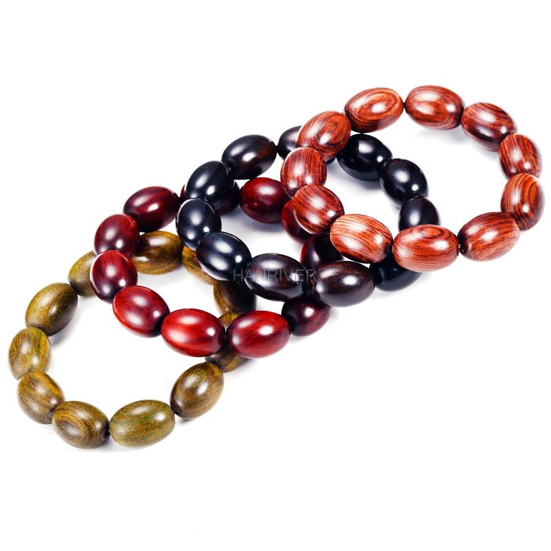 Lobulair Palissander Jujube Bead Jujube Vorm Vat Bead Hand String Armband Kralen Rozenkrans Kralen 1.5*20
