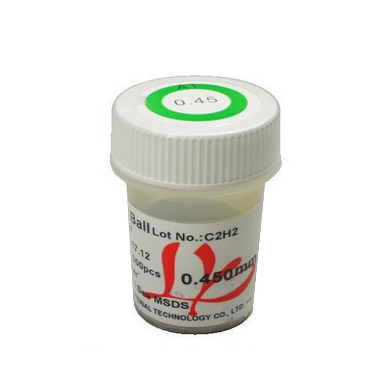 PMTC 250K BGA Solder Ball 0.2 0.25 0.3 0.35 0.4 0.45 0.5 0.55 0.6 0.65 0.76mm Leaded BGA Reballing Ball for IC Chip Rework: 0.45mm