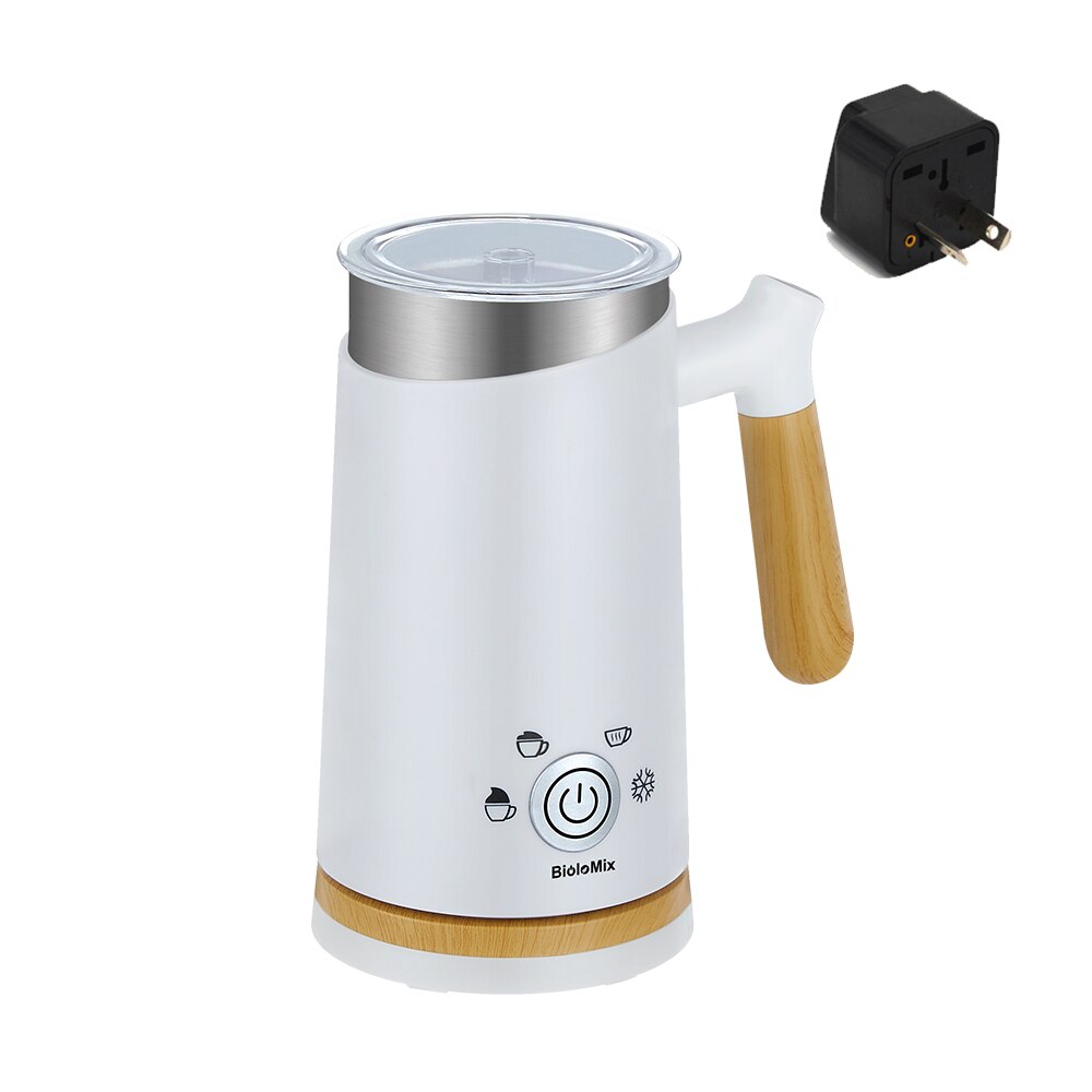Biolomix maidonvaahdotin 4 in 1 sähköinen maidon höyrytin ja kylmä maitovaahto kahvivaahtokone cappuccinoa, lattea, maitoa varten: 220-240v au adapteria