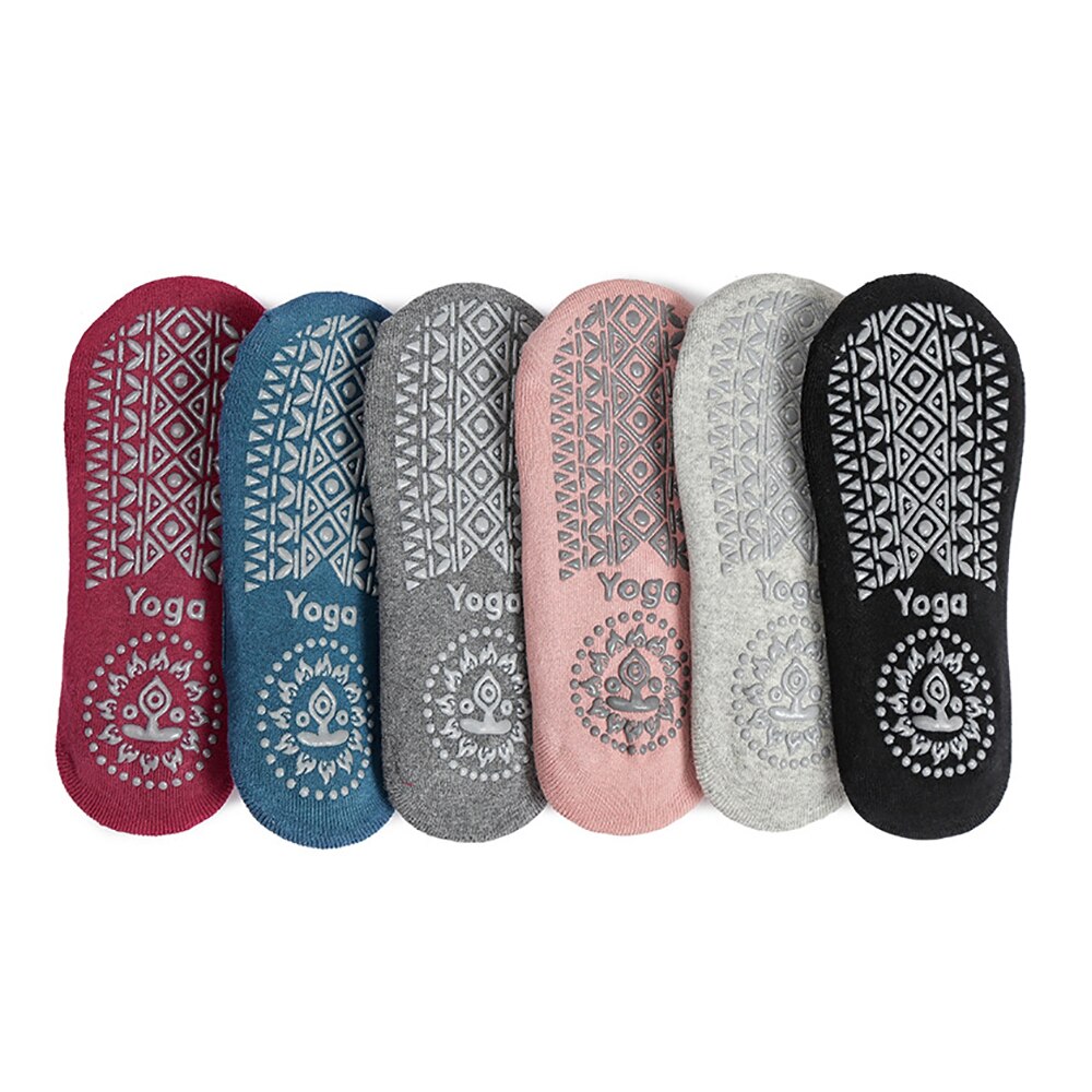 1 paar yoga-socken für damen, gekreuzt, dick bedruckt, atmungsaktiv, rutschfest, fingersocken, geeignet für indoor-fitness, pilates, sport und andere aktivitäten