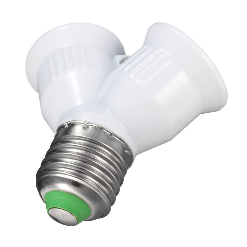 1A E27 Om E27 Lampvoet Dubbele Socket Lampvoet Houder Converter Splitter Adapter Voor Led Light Bulb Lamp 220V