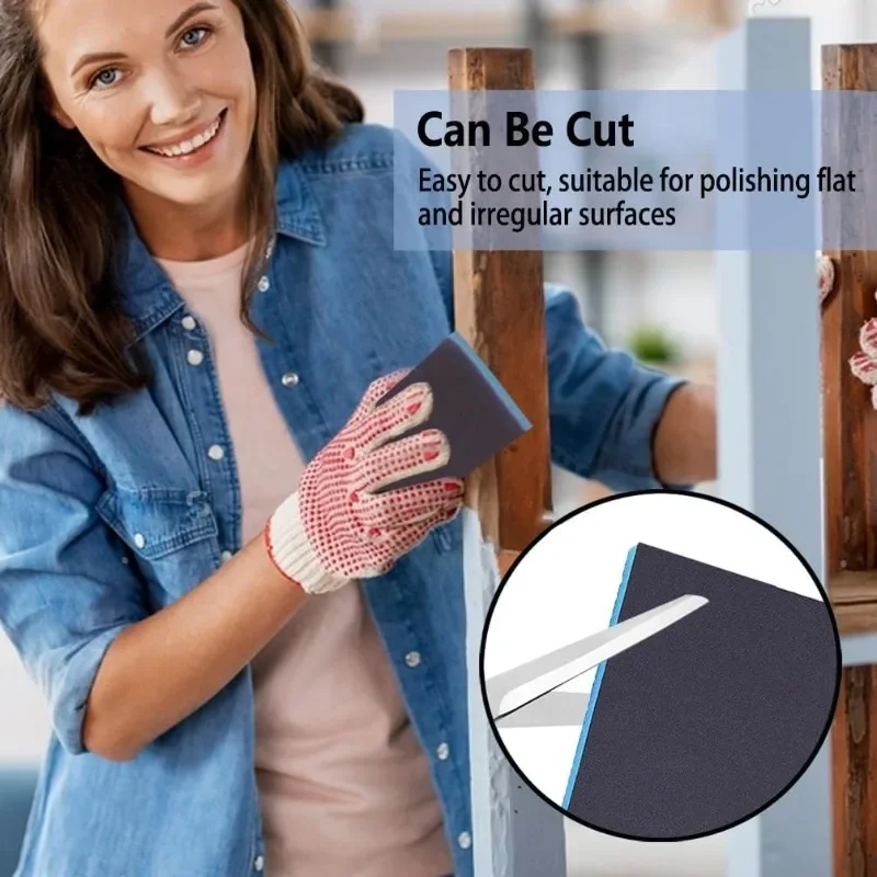 24/6x Schuurspons Polijstspons Blok Schurende Handschuurmachine Spons Schuurpapier Metaal Hout Glas Nat Droog Schuurpads Schurend