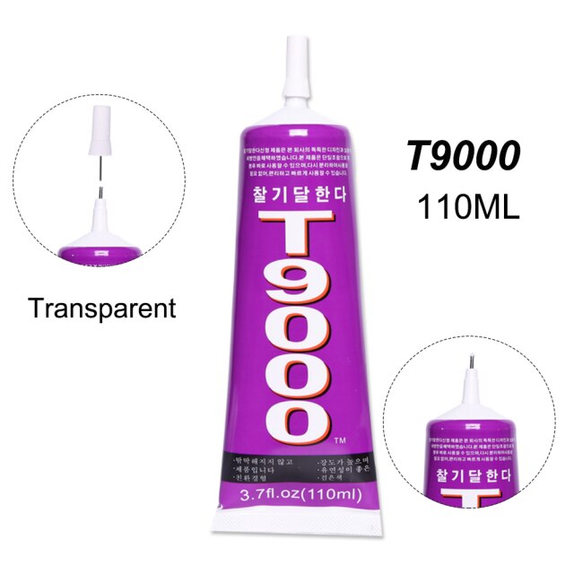 Trasparente 110ML Super T8000 telefono colla T-8000 gomma epossidica legno tessile adesivo scuola diamante gioielli tallone T9000 T7000 T6000: Clear T9000 110ML