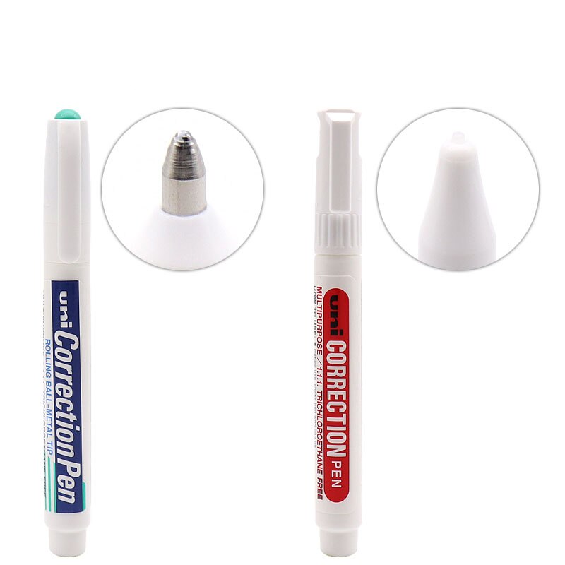 UNI Korrektur Stift 8 ml 1,0mm Flüssigkeit Rolling Ball Metall/Kunststoff Spitze Kapazität Große ungiftig Marker für Büro &amp; Schule Liefert