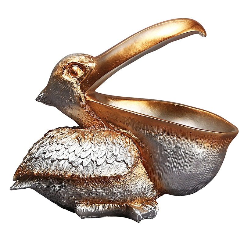 Zachte Decoratie De Pelikaan Standbeeld Deur Sleutel Veranda Wijn Kast Opbergdoos Thuis Toekan Hars Sculptuur Vogel Art Ornament