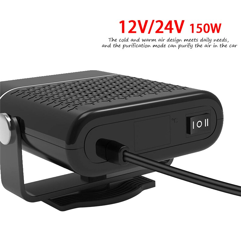 1000W Car Heater Electric Heating Fan Defogging 12V/24V Portable Electric Dryer Windshield Demister Defroster For Car Home