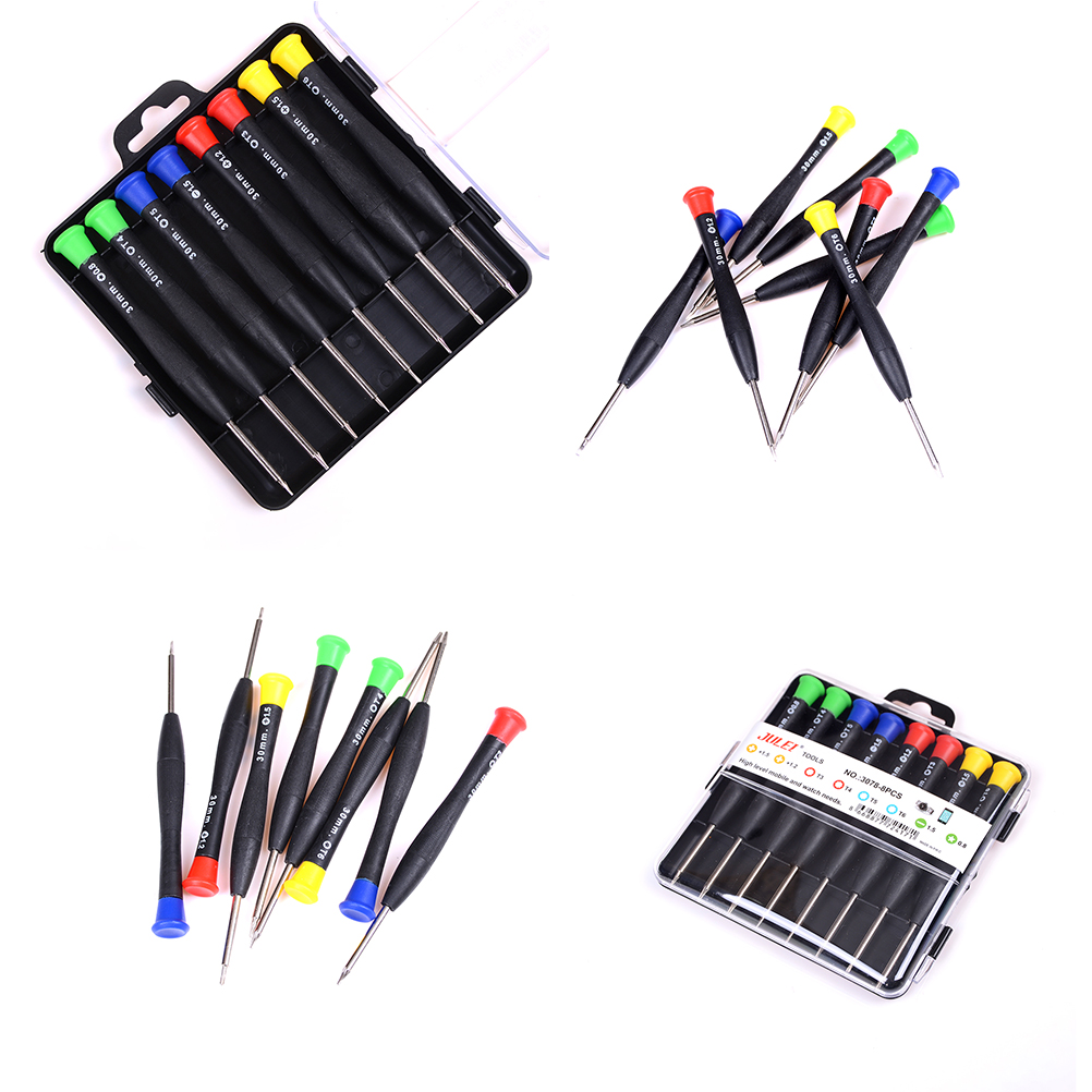 8 Stks/set 8 In 1 Precisie Mini Schroevendraaier Pocket Reparatie Tools Set Voor Mobiele Telefoon