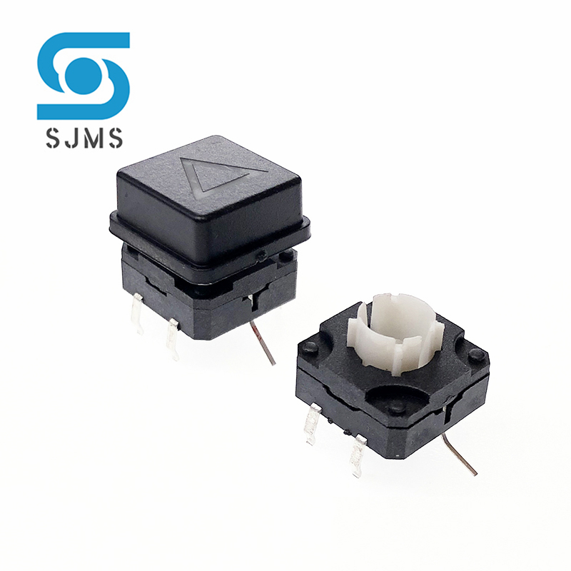 1 Stuks 12*12Mm 12X12 DIP-6P Met Licht Led Tactiele Micro-Drukknop Kortstondige Schakelaar + Kan Licht Vierkante Knop Switch Cap