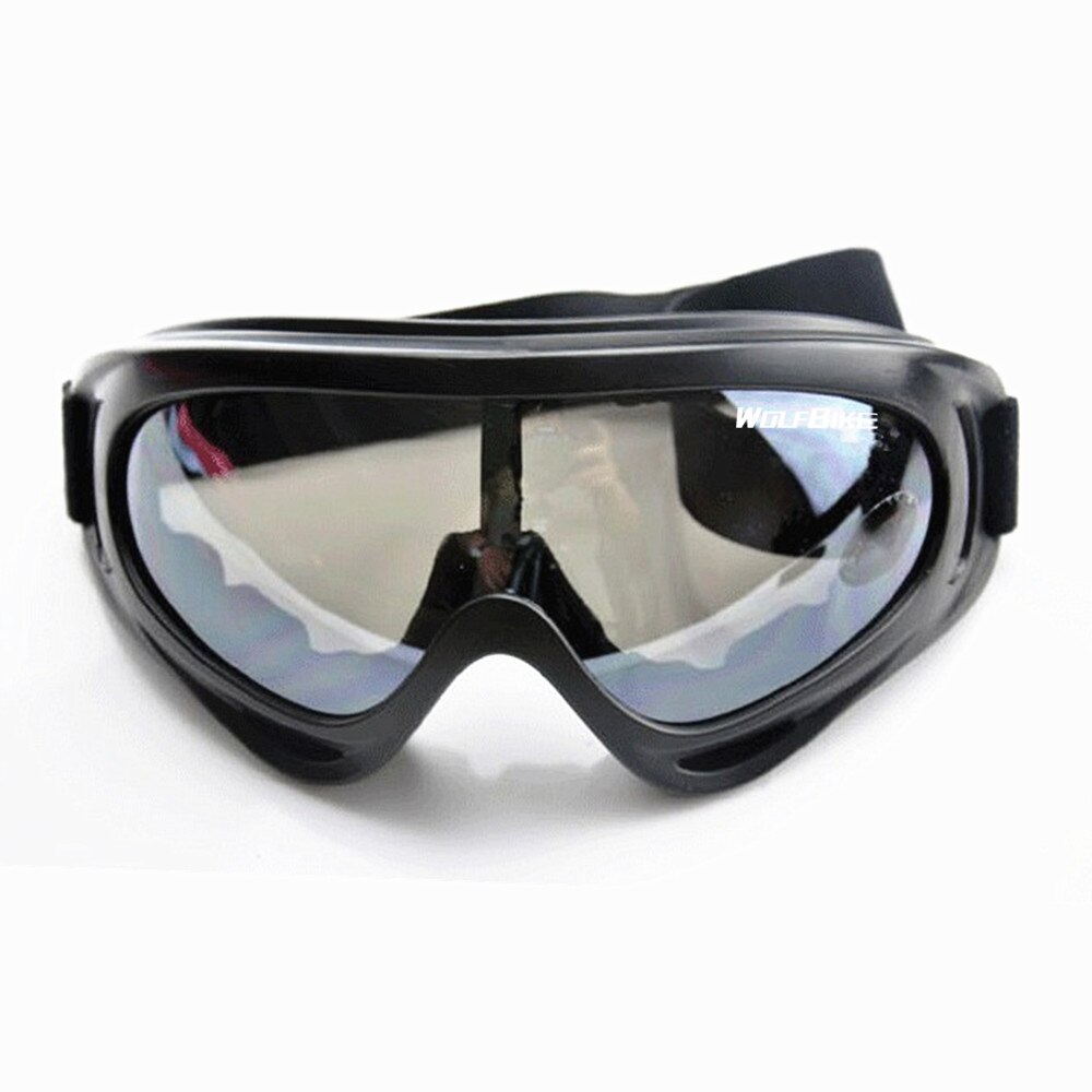 Mannen Vrouwen Skiën Bril Fietsen Eyewear Anti-Uv Outdoor Sport Zonnebril Anti-Dust Bril Snowboarden Bescherming Goggle: Black