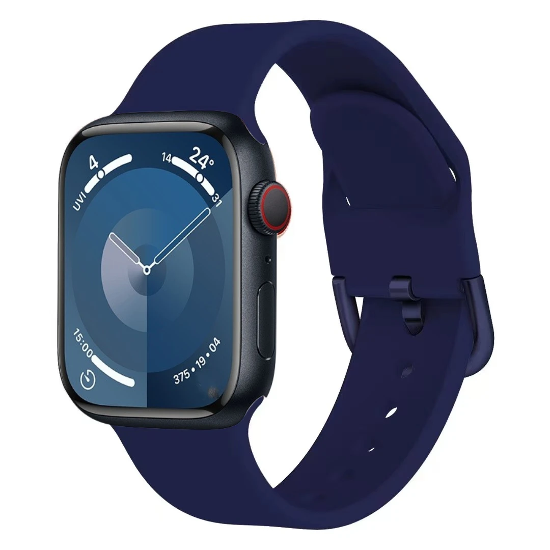 Bracelet en Silicone pour Apple Watch Ultra 2 49mm 10 9 8 7 46mm 45mm 41mm, boucle de couleur pour IWatch 6 5 4 3 SE 44mm 42mm 40mm