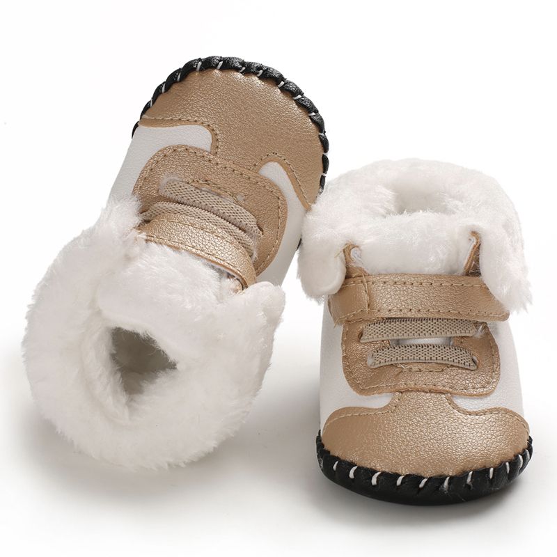 Pasgeboren Baby Meisjes Jongens Snowboots Winter Lederen Laarzen Baby Zachte Bodem Schoenen Baby PU Harige Warme Laarzen