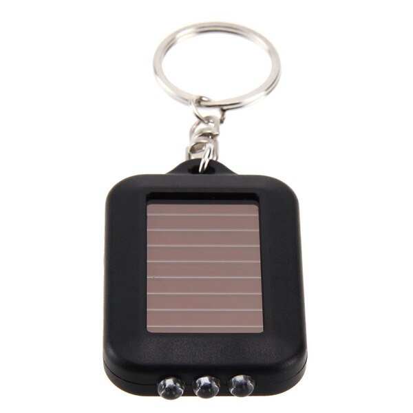 Lampe de poche porte-clés 3 LED clé solaire porte lumière de charge GADGET solaire 99 S0303 envoyé d'italie