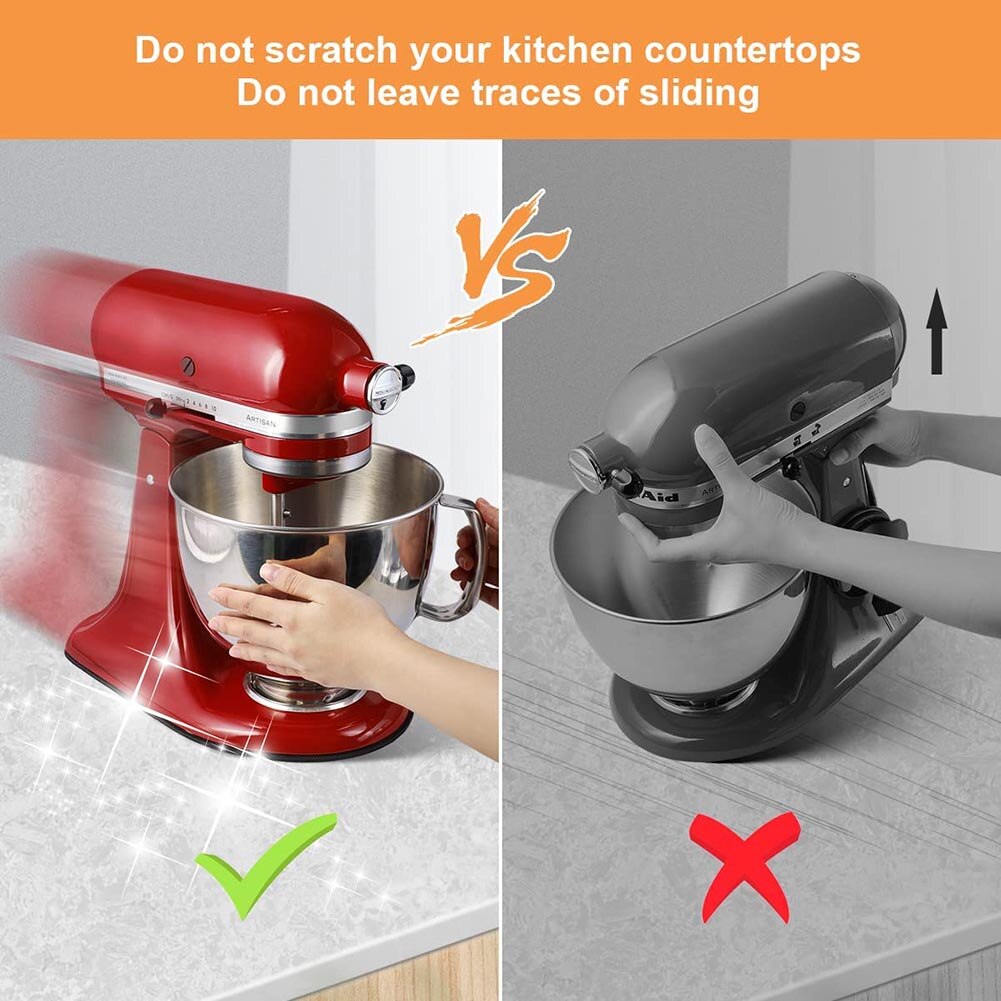 Pad for KitchenAid Mixer Sliding Appliance Rolling Tray Mixer Mover Compatible with Tilt-Head Stand Mixer Durable Material