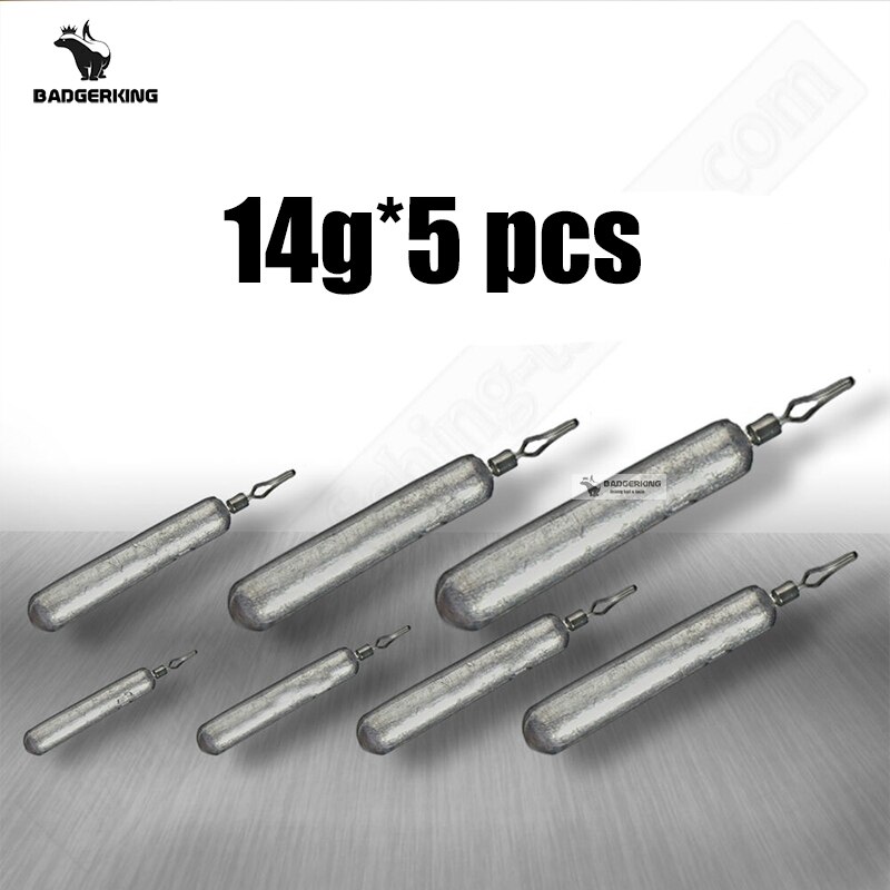 Finess cylinderform koppar dropshot vikt sänke 3.5g 5g 7g 10g 14g 20g blyhagel sänka fiskevikter för fiske: Led 14g