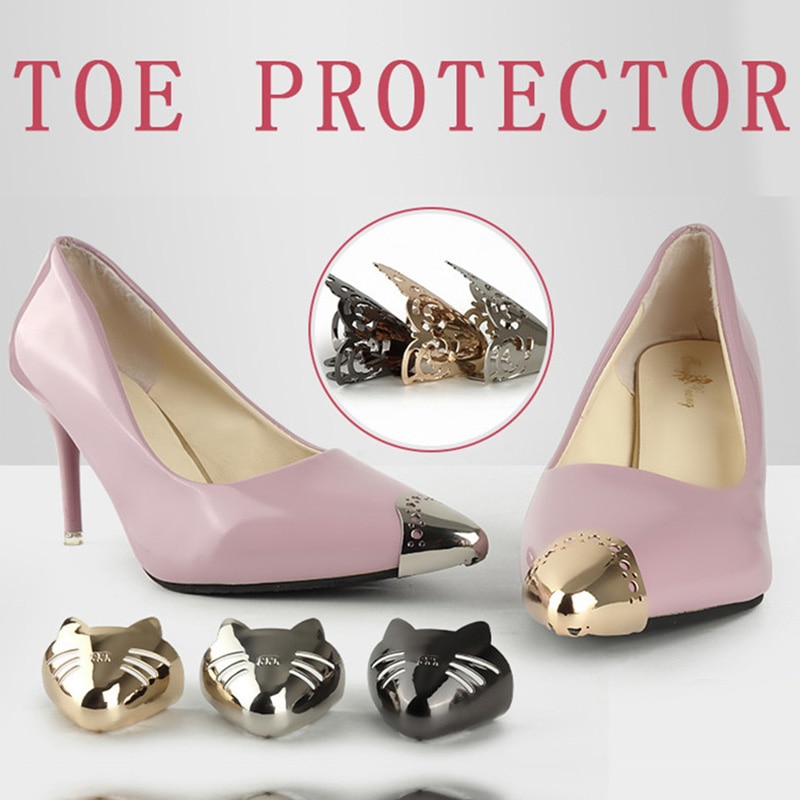 1Pair Shoes Toe Protection DIY Toe-Head Metal Material Shoes Clips for Decorations High Heels Shoe Broken Repair Accessories