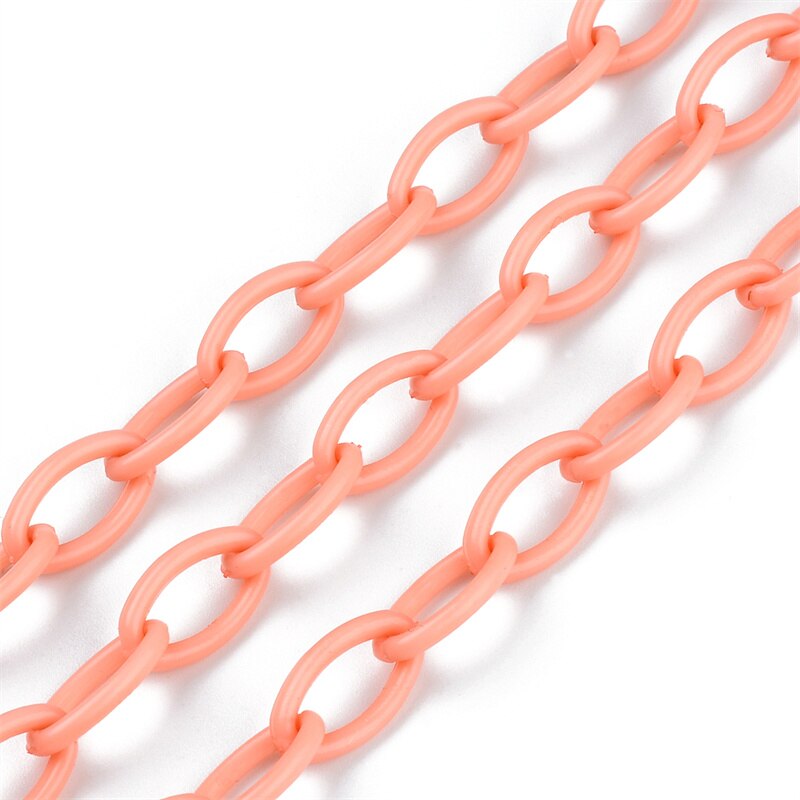 10pz Macaron catena creazione di gioielli accessori collana fatta a mano braccialetto corda catena di plastica colori isolati risultati dei gioielli: giallo