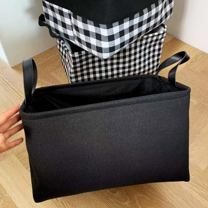 Cesta de Ropa Sucia Plegable para Almacenamiento, Guardador de Juguetes con Dibujos, Ideal con Perros y Niño: Negro
